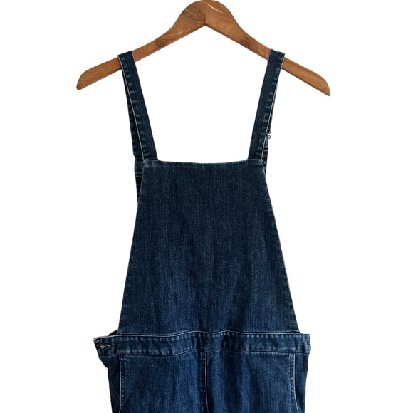 Loup Sz Small Dark Blue Denim Stretch Overalls Straight Leg Pockets - Picture 4 of 10